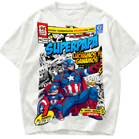 Playera Día del Padre Capitán América Lucharemos