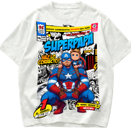 Playera Día del Padre Capitán América lo correcto