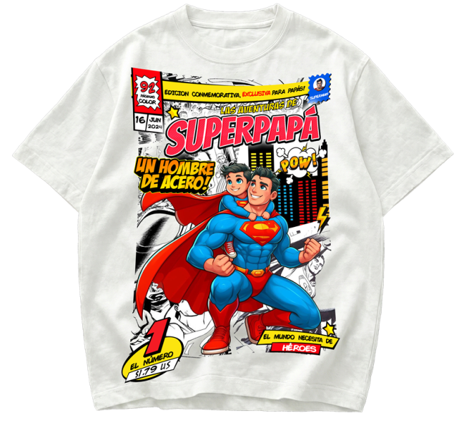 Playera Día del Padre Superman hombre de acero