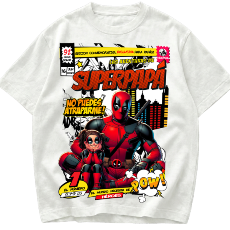 Playera Día del Padre Deadpool atraparme