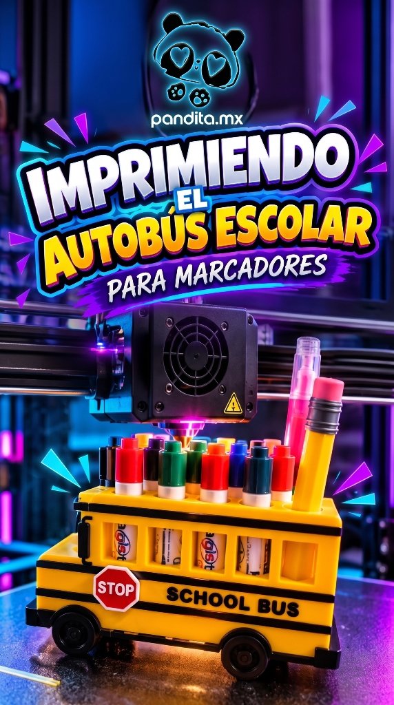 Autobús Escolar Organizador para Marcadores