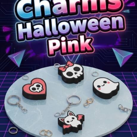 Charms Halloween Pink 1 Pieza