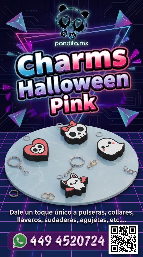 Charms Halloween Pink 1 Pieza