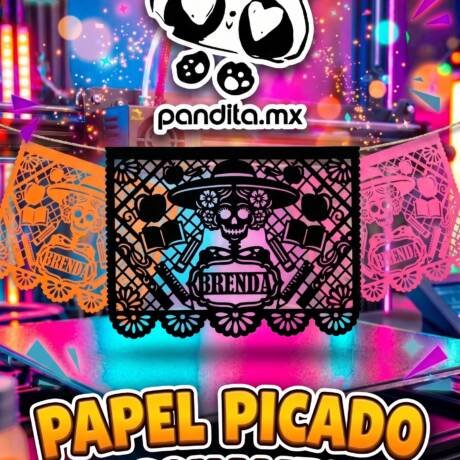 Papel Picado Personalizado Día de Muertos 1 pieza