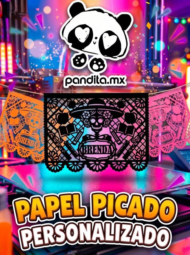 Papel Picado Personalizado Día de Muertos 1 pieza