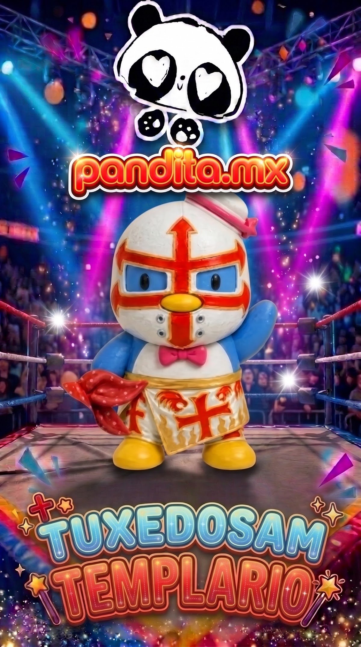 Figura Luchador Tuxedosam "Templario" 9 cm