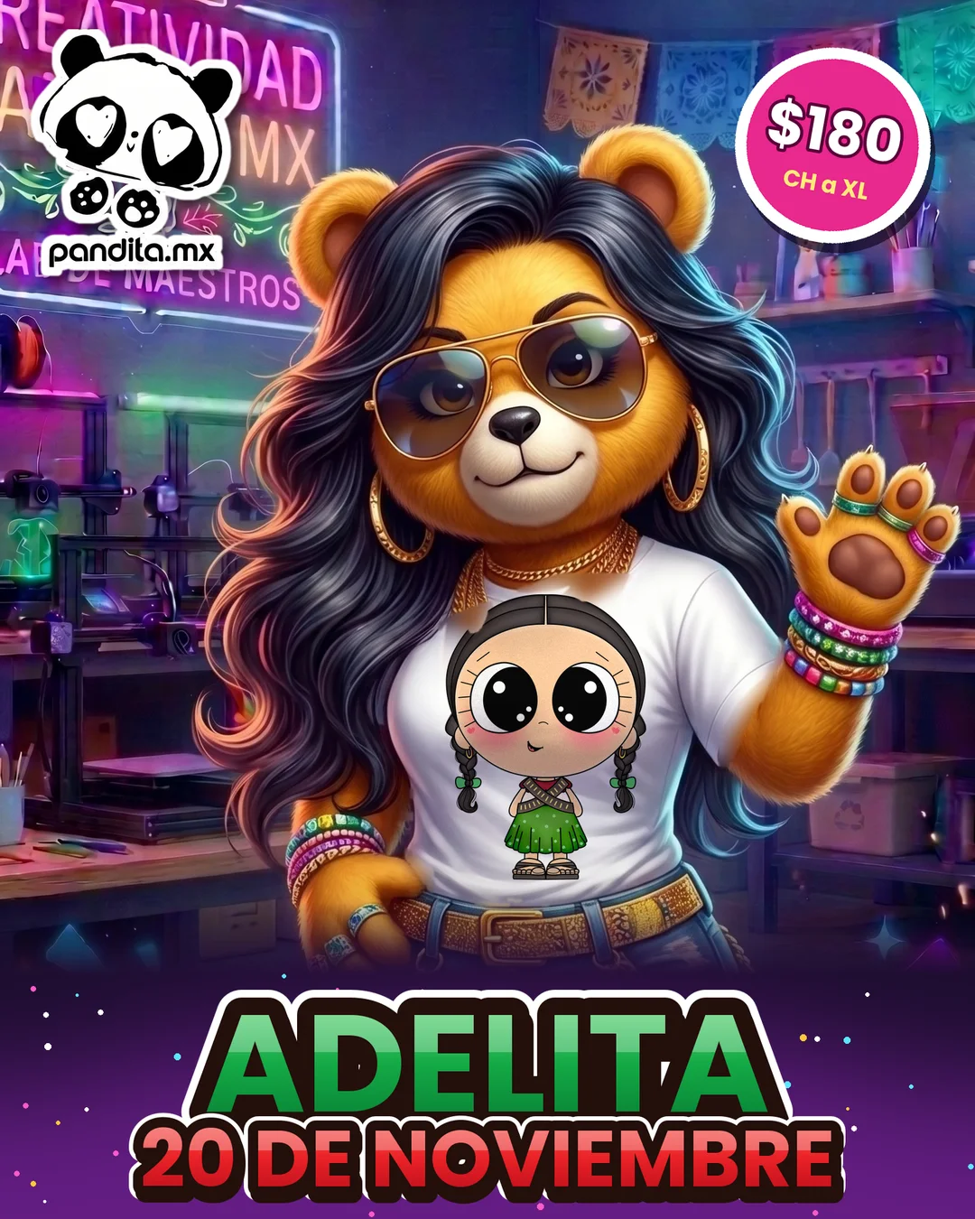 Playera Adelita Blanca modelo - pandita.mx