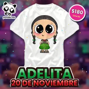 Playera Adelita Blanca - pandita.mx