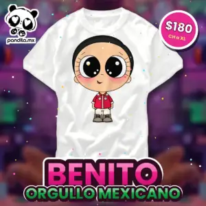 Playera Benito Blanca - pandita.mx