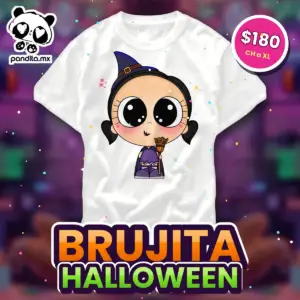 Playera Brujita Blanca - pandita.mx
