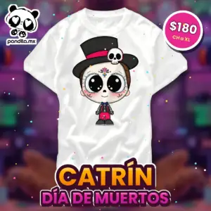 Playera Catrín Blanca - pandita.mx
