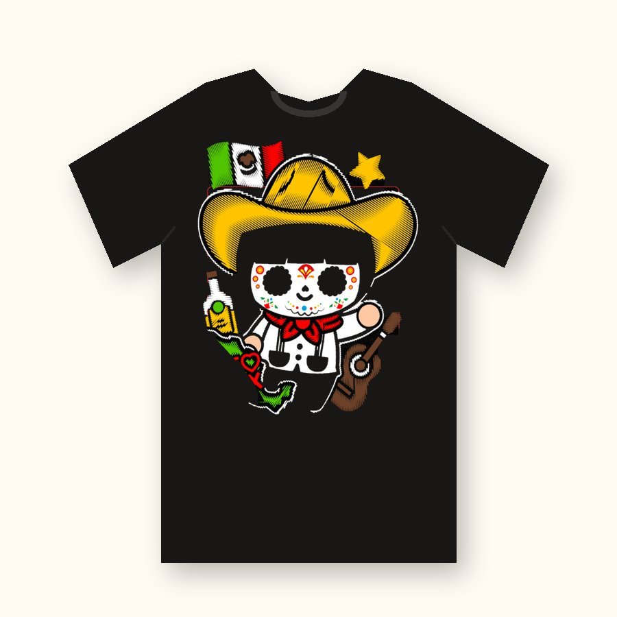 Playera Chibis México diseño 1