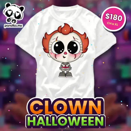 Playera Clown Blanca - pandita.mx