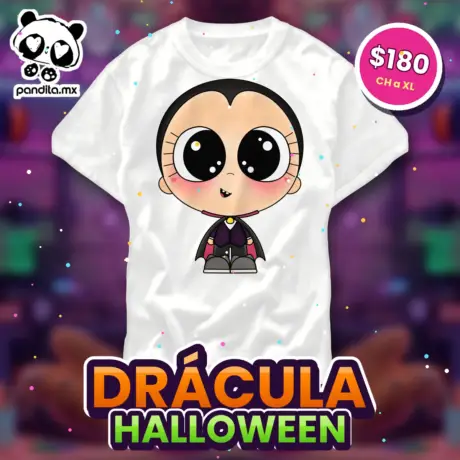 Playera Drácula Blanca - pandita.mx