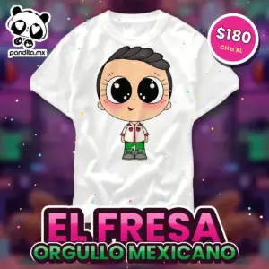 Playera El Fresa Blanca - pandita.mx