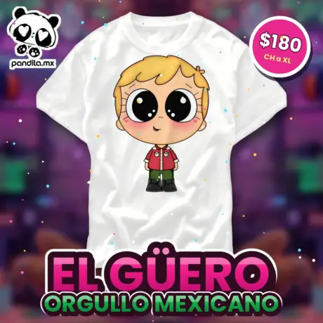 Playera El Güero Blanca - pandita.mx