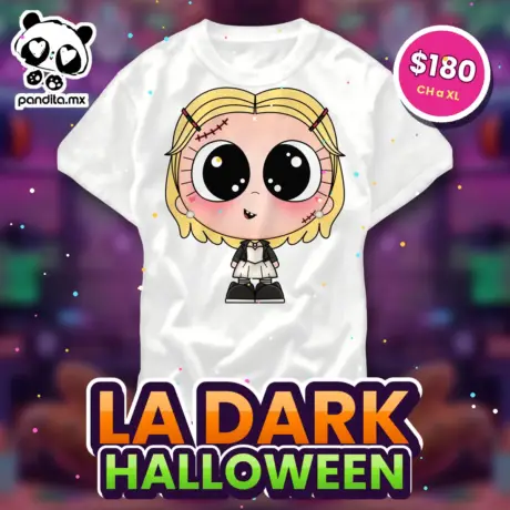 Playera La Dark Blanca - pandita.mx