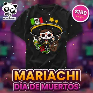 Playera Mariachi Negra - pandita.mx
