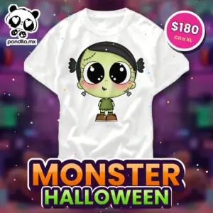 Playera Monster Blanca - pandita.mx