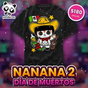 Playera Nanana 2 Negra - pandita.mx