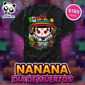 Playera Nanana Negra - pandita.mx