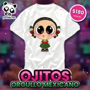 Playera Ojitos Blanca - pandita.mx