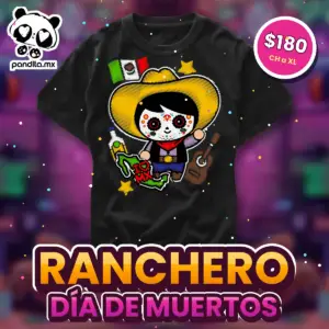 Playera Ranchero Negra - pandita.mx