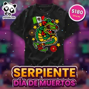Playera Serpiente Negra - pandita.mx