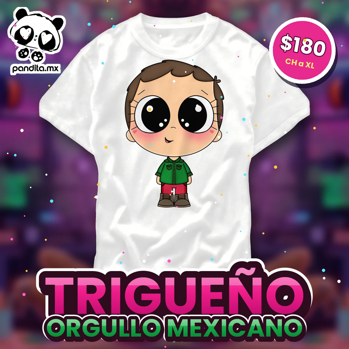 Playera Trigueño Blanca - pandita.mx