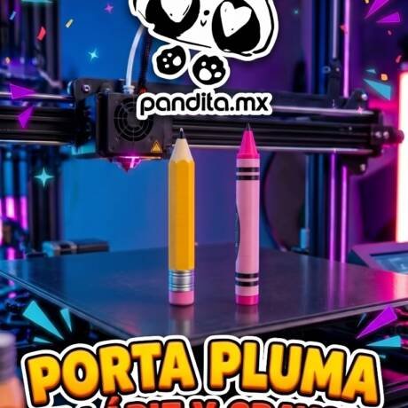 Porta Pluma de Lápiz y Crayola