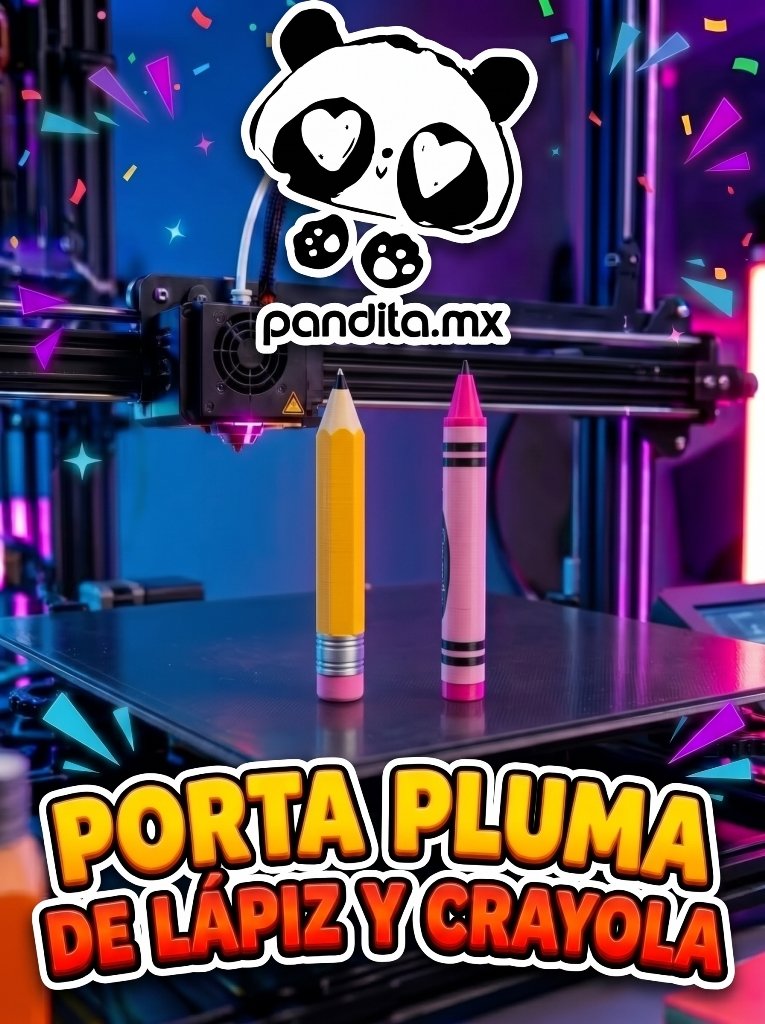 Porta Pluma de Lápiz y Crayola